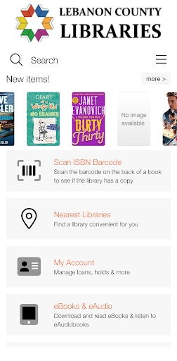 Screenshot of Lebanon County Libraries