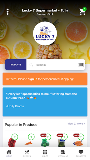 Android application Lucky 7 Supermarket screenshort