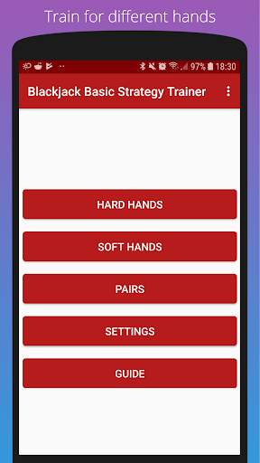 Android application Blackjack Basic Strategy screenshort