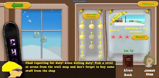 Android application Chad Snowboarder with Aliens screenshort