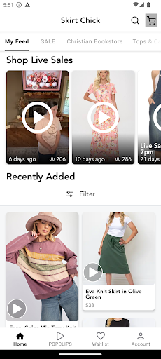 Android application Skirt Chick screenshort