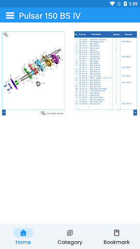 Android application Bajaj Part Finder: SPC screenshort