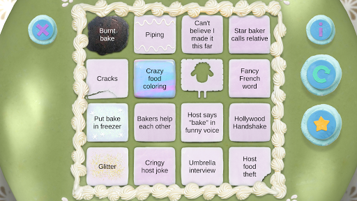 Great British Baking Bingo Screen 2