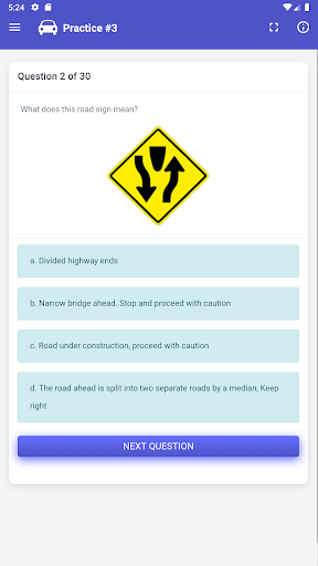 Alberta Driving Test - Class 7 Screen 2