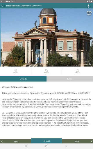 Screenshot of Travel Wyoming