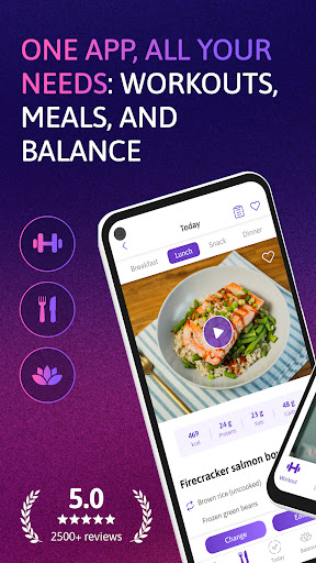 Android application growwithjo = meal & workout screenshort