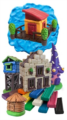 粘土や粘土からおもちゃの家や城を作るのおすすめ画像1
