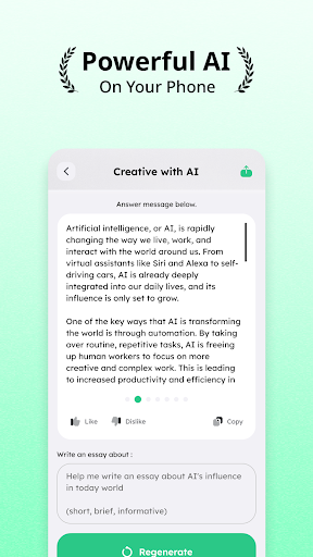 Android application AI Writer: Chatbot Assistant screenshort