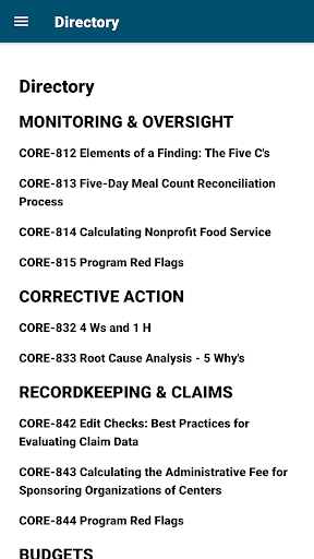 USDA CORE Screen 3