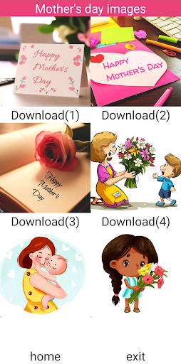 Android application Mother's day images screenshort