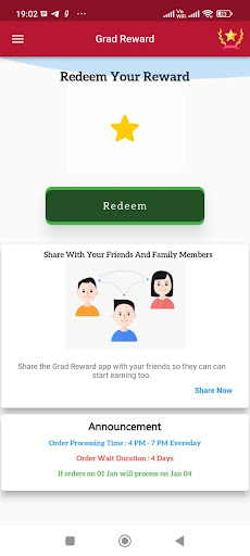Android application Grad Reward screenshort
