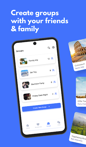 Android application The WeGo App - Social Travel screenshort