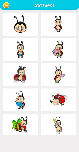 Android application Cartoon Ladybug Coloring screenshort