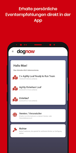 Android application dognow screenshort