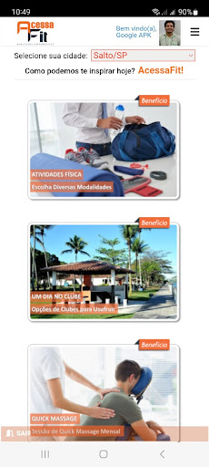 Android application AcessaFit v2.0.2 screenshort