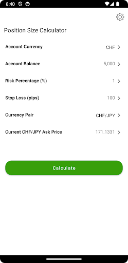 Position Size Lots Pip Calc Fx 6