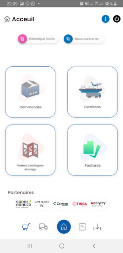 Android application Suivi Clients screenshort