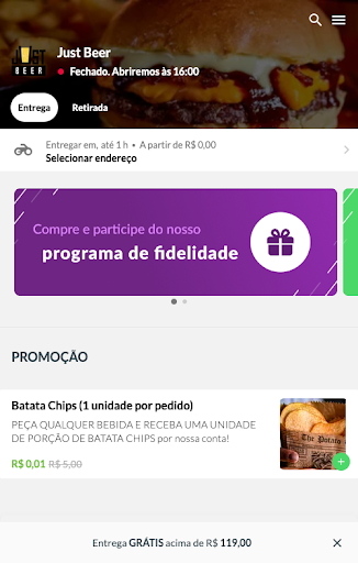 Android application Just Beer - Delivery screenshort