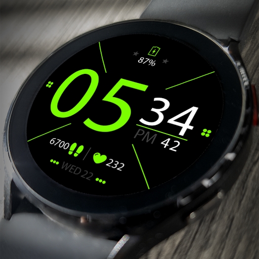 Android application Key034 Digital Watch Face screenshort