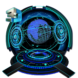 3d high tech globe theme icon