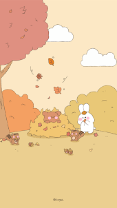 카카오톡 테마 - 바니 가을 단풍놀이