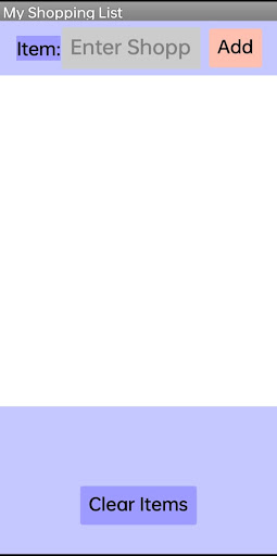ShoppingList Screen 3