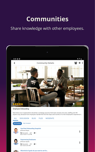 Screenshot of SumTotal Mobile