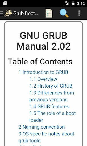 Android application Grub 2 Linux Boot Loader Manua screenshort