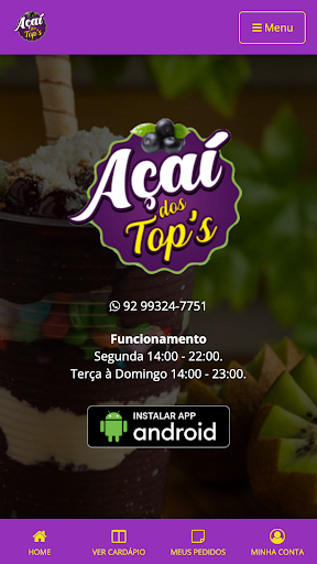 Android application Açaí dos Tops - Redenção screenshort