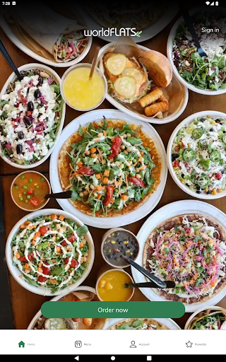 Android application worldFLATS Food screenshort