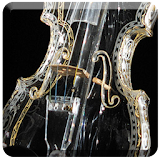 Transparent Glass Violin LWP icon