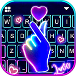 Cover Image of Download Love Heart Neon Theme  APK