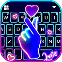 Love Heart Neon Wallpapers Keyboard Background