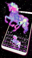 screenshot of Night Galaxy Unicorn Keyboard 