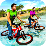 Water Surfer Floating BMX Bicycle Rider Racing icon
