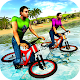Water Surfer Floating BMX Bicycle Rider Racing