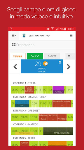 Android application Park Tennis Genova screenshort