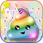 Cover Image of Télécharger Thème de clavier Rainbow Unicorn Poop  APK