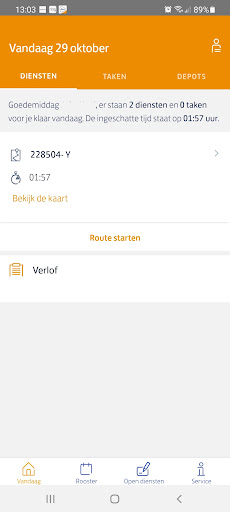 Android application PostNL Mijn Werk screenshort