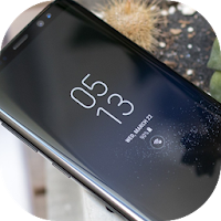 Always on Display photo clock