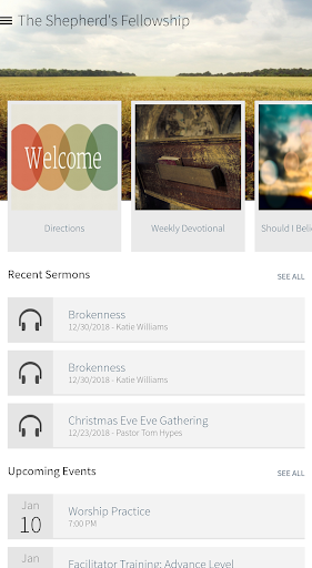 Android application The Shepherd's Fellowship screenshort