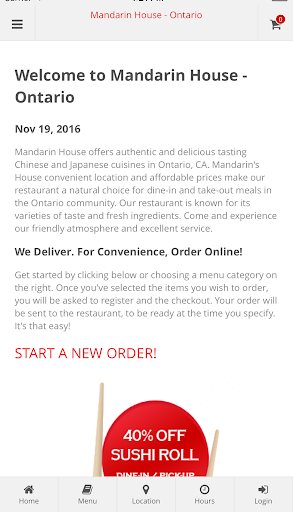 Android application Mandarin House - Ontario screenshort