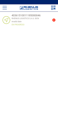 Android application Rhenus Logistics screenshort