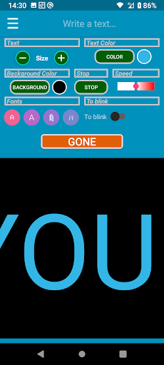 Android application LabeLed - LED text on screen screenshort
