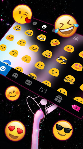 Galaxy Pink Paint Keyboard The Screen 3