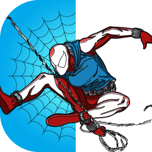 Coloriage Spider-Man et Toile d'Araignée