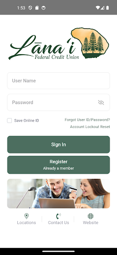 Lanai FCU Mobile Banking Screen 2