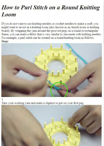 Circular Knitting Tutorials Screen 2