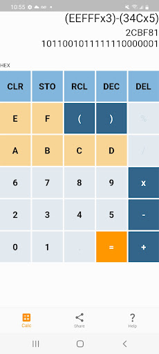 Android application Octo Calc screenshort