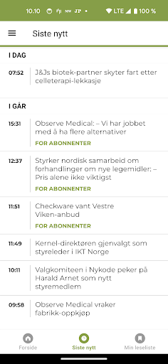 MedWatch Norge Screen 3
